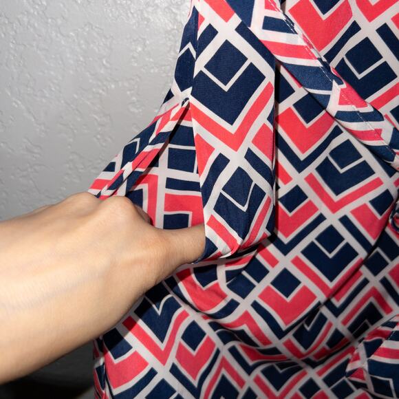 Gap Pink & Blue Geometric Mini Shift‎ Dress Size XS - Picture 3 of 8